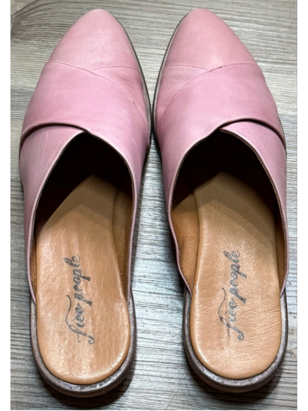 Women's Free People Pink Lordes Leather Mules - Picture 4 of 11